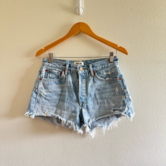 Agolde Parker Vintage Cut off Denim Shorts size 26 - Picture 3 of 10